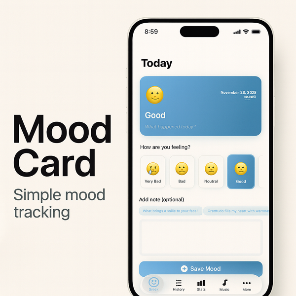 SwiftUI - IA Chat - Mood card Template of a WHOLE app